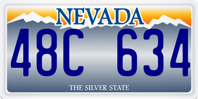 NV license plate 48C634