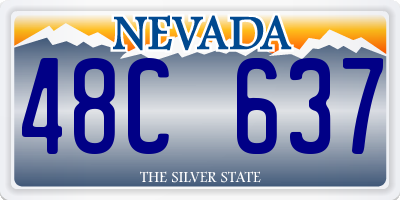 NV license plate 48C637
