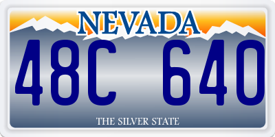 NV license plate 48C640