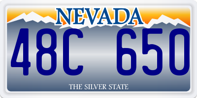 NV license plate 48C650