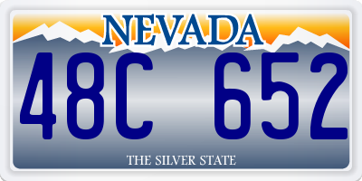 NV license plate 48C652