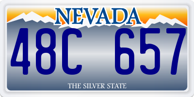 NV license plate 48C657