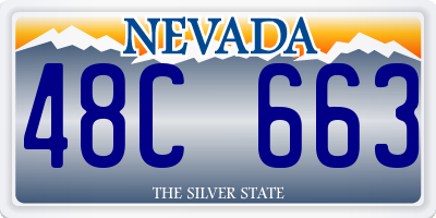 NV license plate 48C663