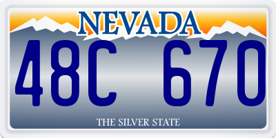 NV license plate 48C670