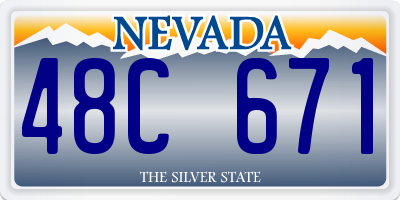 NV license plate 48C671