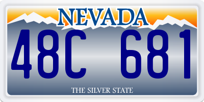 NV license plate 48C681