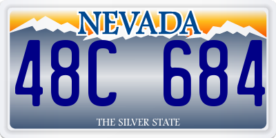 NV license plate 48C684