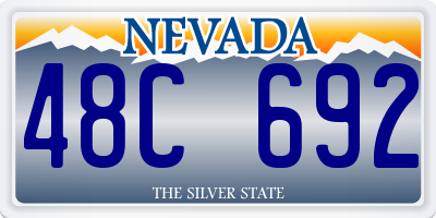 NV license plate 48C692