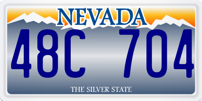NV license plate 48C704