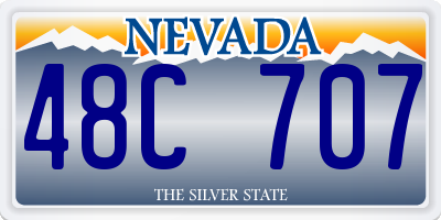 NV license plate 48C707