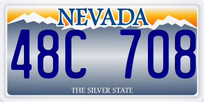 NV license plate 48C708