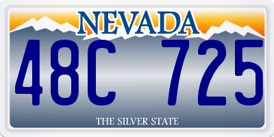 NV license plate 48C725