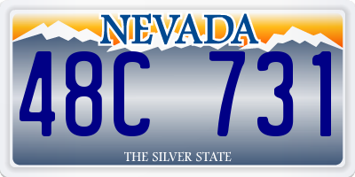 NV license plate 48C731