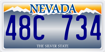 NV license plate 48C734