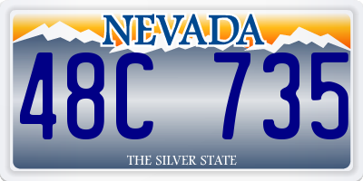 NV license plate 48C735