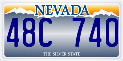 NV license plate 48C740