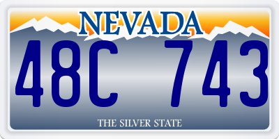NV license plate 48C743