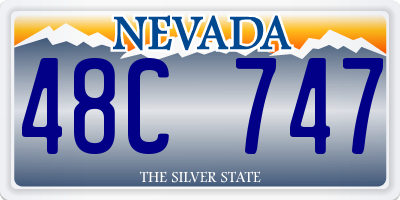 NV license plate 48C747