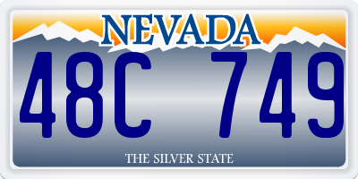 NV license plate 48C749