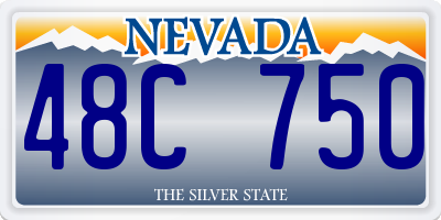 NV license plate 48C750