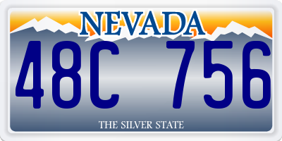 NV license plate 48C756