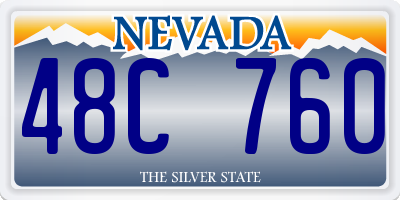 NV license plate 48C760