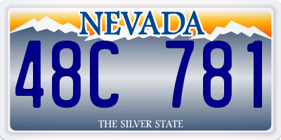 NV license plate 48C781