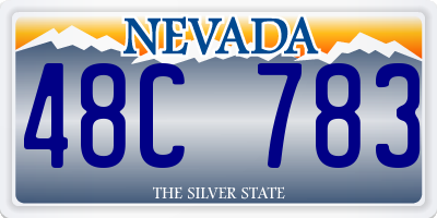 NV license plate 48C783