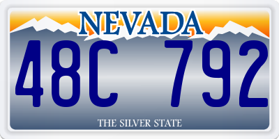 NV license plate 48C792