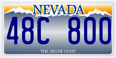 NV license plate 48C800