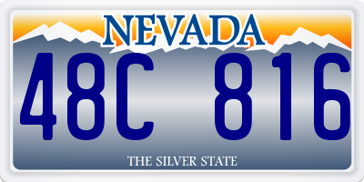 NV license plate 48C816