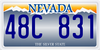 NV license plate 48C831