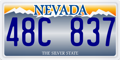 NV license plate 48C837