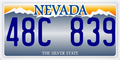 NV license plate 48C839