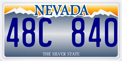 NV license plate 48C840