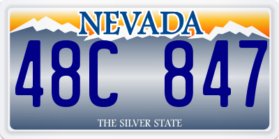 NV license plate 48C847