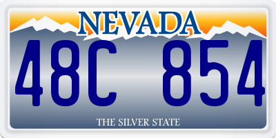 NV license plate 48C854