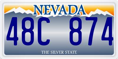 NV license plate 48C874