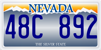 NV license plate 48C892