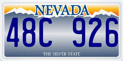 NV license plate 48C926