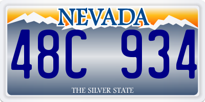 NV license plate 48C934