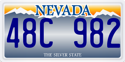 NV license plate 48C982