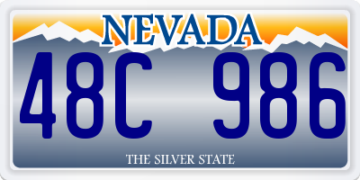 NV license plate 48C986