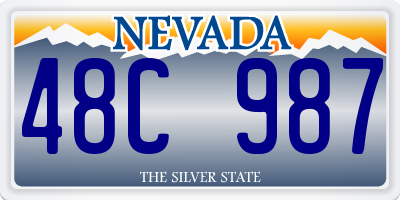 NV license plate 48C987