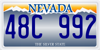 NV license plate 48C992