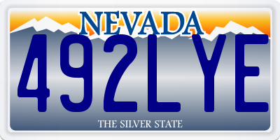NV license plate 492LYE
