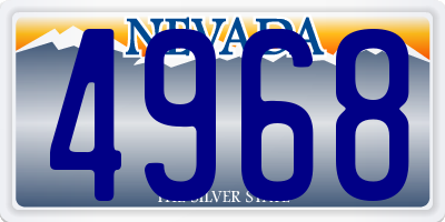 NV license plate 4968