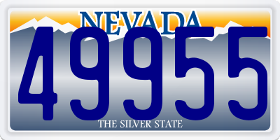 NV license plate 49955
