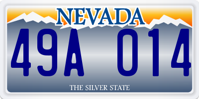 NV license plate 49A014