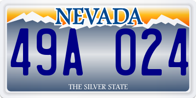 NV license plate 49A024